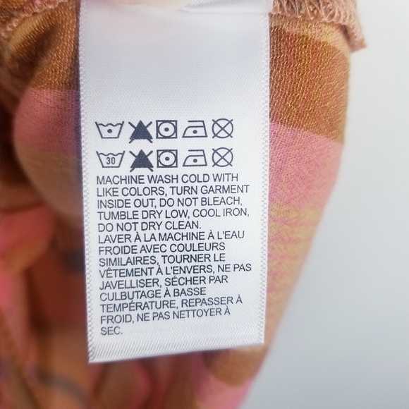 Lucky Brand Plaid Button Front Short Sleeve Top NWT - Picture 9 of 9